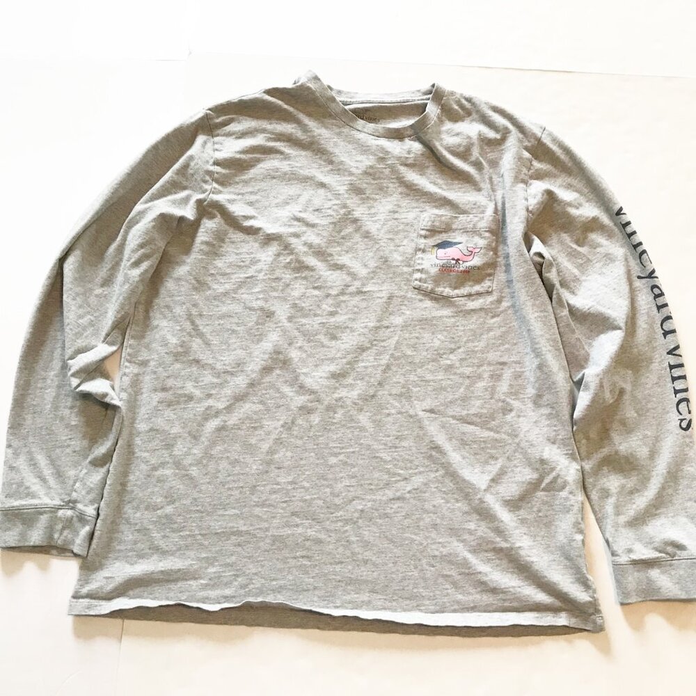 VINEYARD VINES Graduation Class of 2018 Crew Neck Long Sleeve Shirt Mens XL